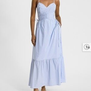 Blue Striped Maxi Dress